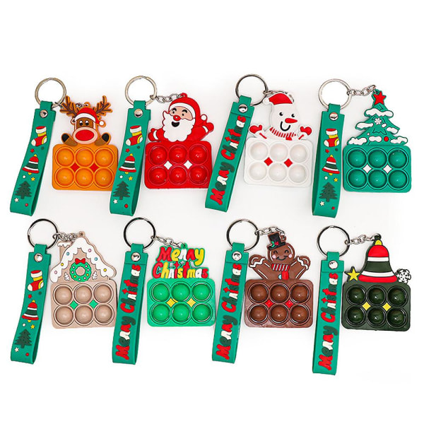 Mini nyckelring leksak, jul bland leksaker, dekompression och ångestdämpande kit