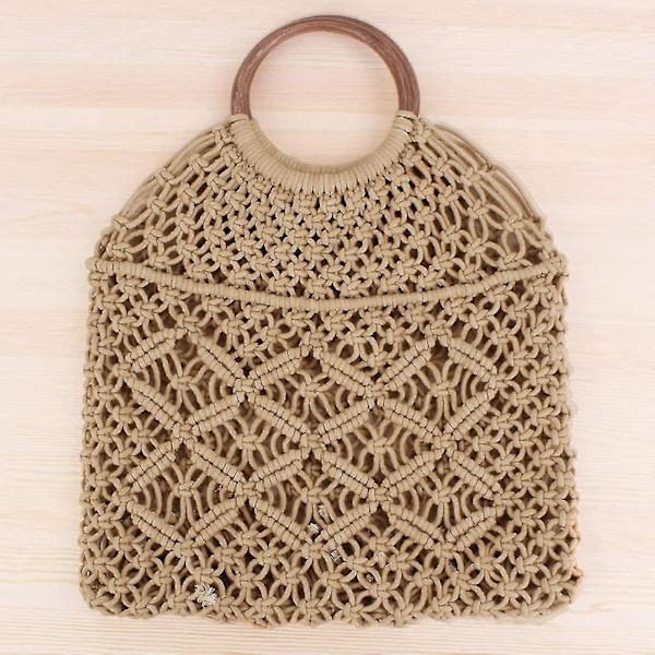 Mesh hollow kudottu laukku camel