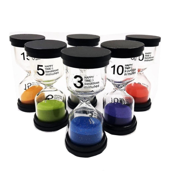 Sand Timer 6 färger Timglas Timer