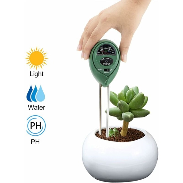 3 i 1 hagetester måler pH lys og pH surhet tester for blomsterjord tester sett
