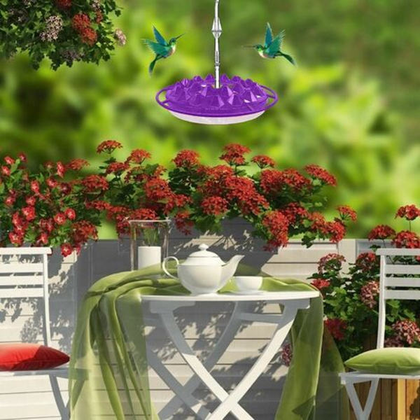 Hummingbird Feeder - Enkel att rengöra och fylla Hummingbird Feeder (lila)
