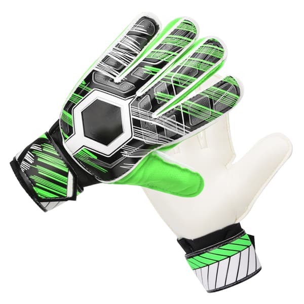 Voksne børn Professionel Fodbold Målmand Tykke PU-handsker ProtectorGreen 6#