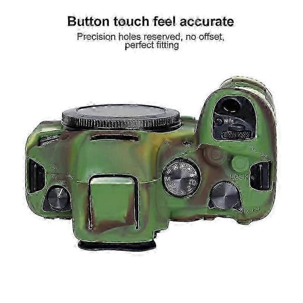 Til Canon EOS R6 Litchi Tekstur Blødt Silikone Etui 26s Camouflage