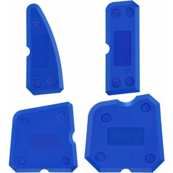 4 kpl set, silikonitiivistysainelaastisaumasarjan tiivistysviimeistelylaite (sininen) ，