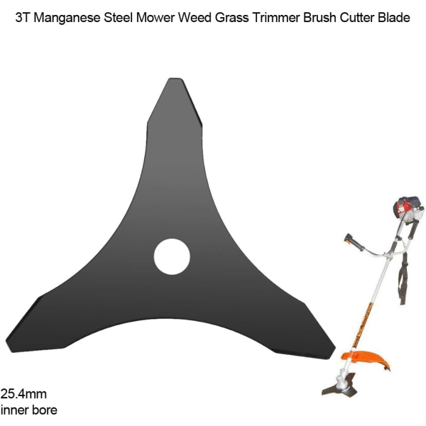Gressklippertilbehør 3 MM 3 tannblad i manganstål 2 STK,