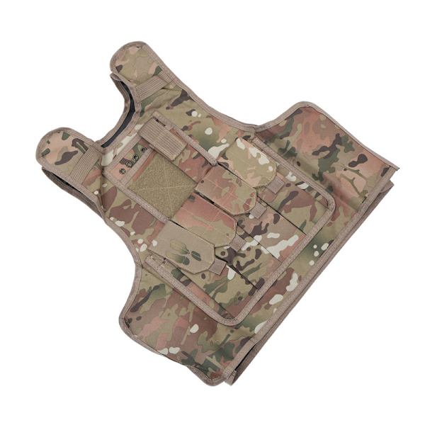 Barns utomhus kycklingspel taktisk väst kamouflage uniform (grön)