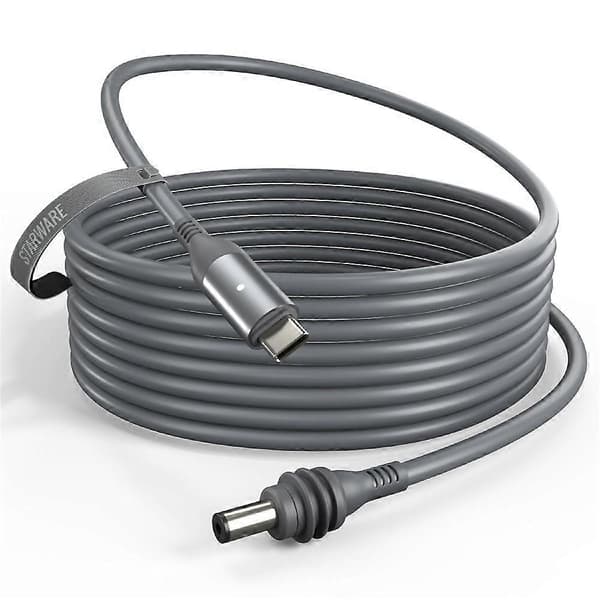 STARWARE 3m kabel for Starlink Mini, USB-C til DC hurtiglading vanntett ledning Grey