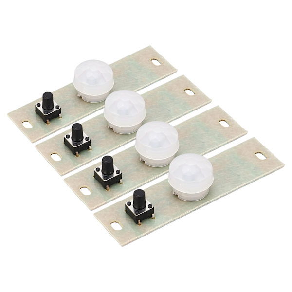4-delad solcellslampa kretskort med infraröd kroppsinduktionsstyrmodul för 3,7V elektroniska komponenter