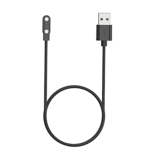 Sort USB-opladerkabel til Colmi C81 Smartwatch - Hvid med stærk magnetisk forbindelse Black