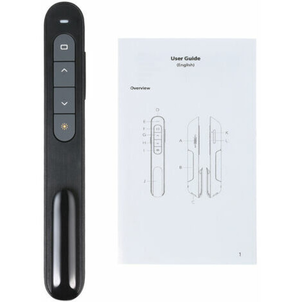 2.4 GHz:n langaton PowerPoint-esityskynä, PPT-osoitin USB-vastaanottimella, 100 metrin kaukosäädin yhteensopiva