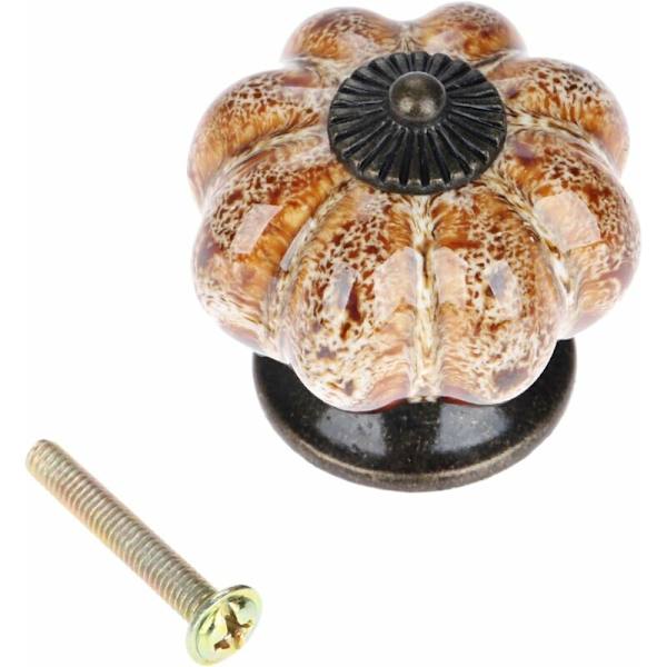 Home Pumpkin Leopard Print Keramisk Dørtrekk (Leopard White),