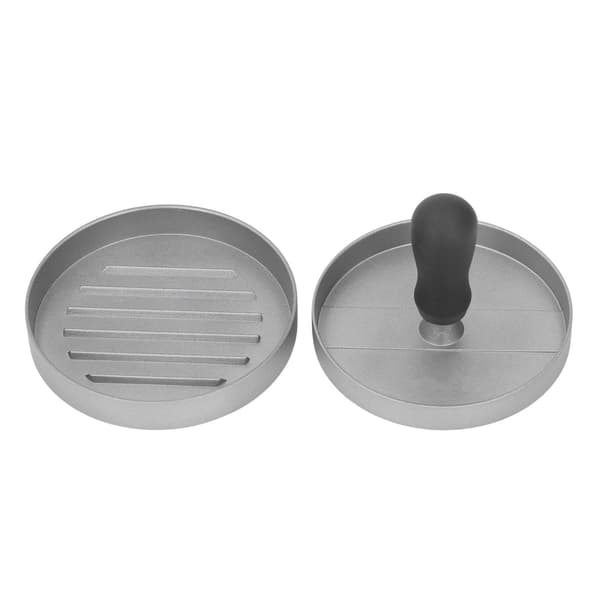 Hamburgerpress av aluminiumlegering, 12 cm diameter, för nötkött, camping