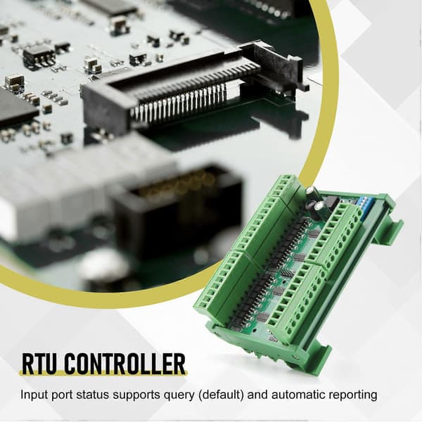 32Ch PNP Isolerad Digital Ingång RS485 Modbus Rtu Controller DC 12V 24V PLC Switch Kvantitetsförvärvskort (med fodral) Grön