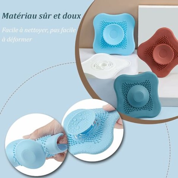 Diskbänk, Universal badkarspropp i silikon Filterplugg Badkartillbehör för köksbadrum Fonepro 4st