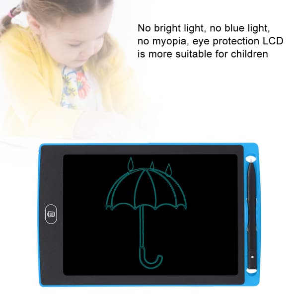 8,5\" LCD Skriveplade Børn Smart Graffiti Tegnebræt Monokrom Håndskrift (mørkeblå)