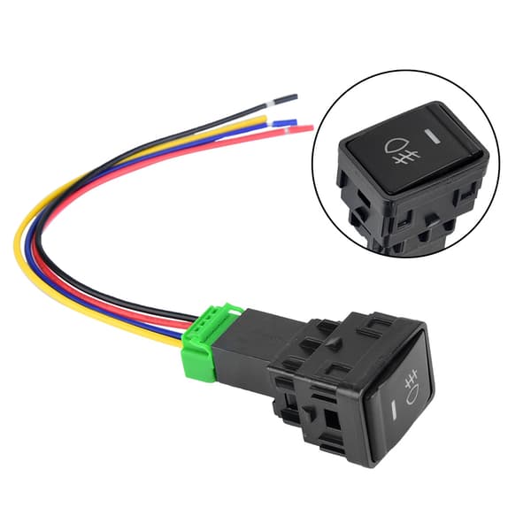 4-polet 12V LED-baggrundsbelyst vippekontakt