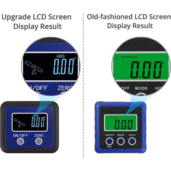 Kraftig magnetisk multifunksjonelt mini digitalt helningsmåler (DL139 blå) Egnet for verktøyrom