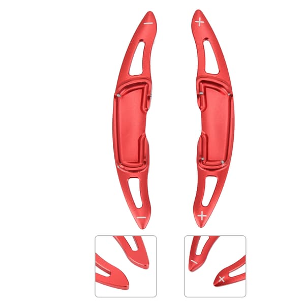 2kpl Auton ohjauspyörän vaihdevivun jatke Punainen korvaus Mazda 3 2014-up