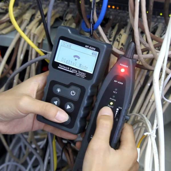 Avansert kabeltester med flerfunksjons PoE Wire Tracker Nettverkskabeltester Tonerkabelverktøysett med bag Audio Prob