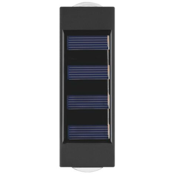 Utendørs solcellelanterner lampe, 2 LED stripe vegglamper