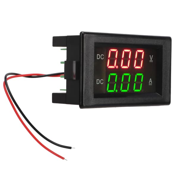 YB4835VA DC 0 til 300V 50A Dobbel Skjerm Vanntett Støtsikker LED Voltmeter Amperemeter