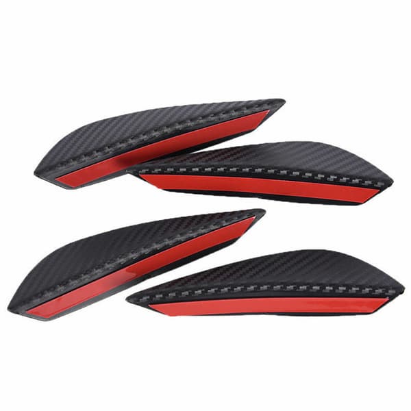 Universal Frontfanger Spoiler Finne Canards Splitters Diffuser i Karbonfibermønster