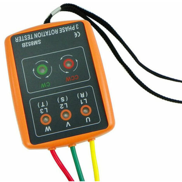 Digital fasesekvensmåler Strømmåler AC trefaset fasefølgemåler SM852B leveres uten p