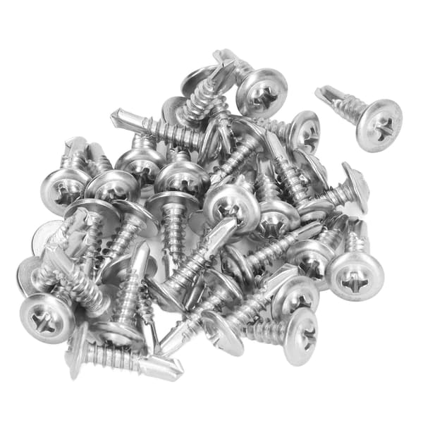 Selvgjengende skruer rustfritt stål Phillips panhode 4,8x19mm 100 stk