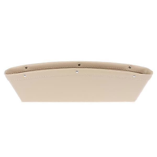 1 stk. bilslidseboksarrangør PU-læderfangstfanger Caddy bilsædegabslommeopbevaring handskerum Beige