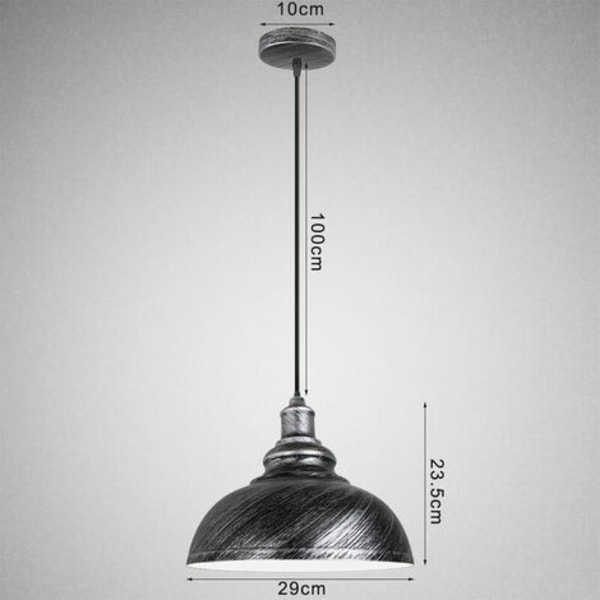 Pakke Lysekrone Pendel Industriell Retro E27 Taklys Iron Lampeskjerm for Stue Soverom Spisestue Restaurant