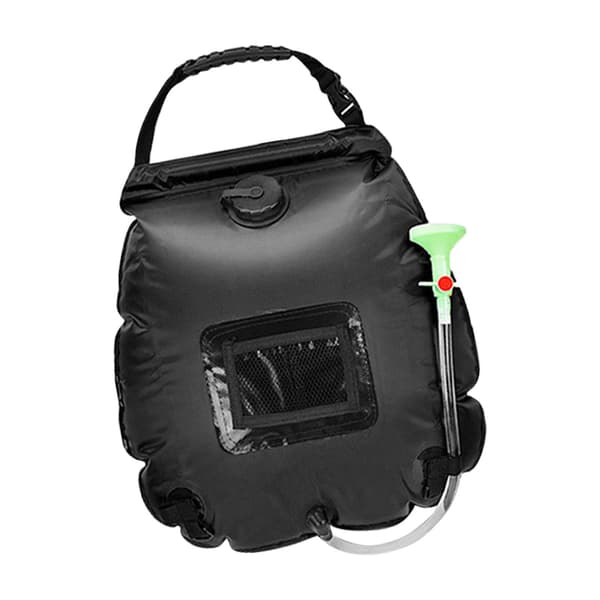 20L Solbruser Taske Stor Kapacitet Vandopbevaring Udendørs Camping Bade Tilbehør Sort