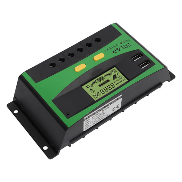12V 24V Solar Controller LCD-skärm PV Street Light Charge Controller för Power Generation System