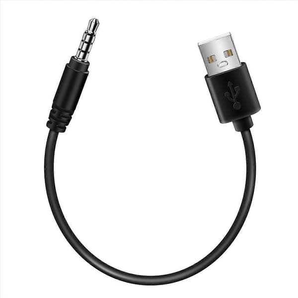 3,5 mm stik AUX lydstik til USB 2.0 han opladerkabel adapterledning