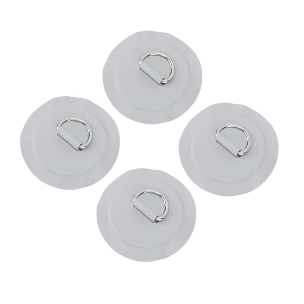 Lettvekts Grå D Ring PVC Patch for Oppblåsbar Båt Surfebrett Stand Up Paddleboard 4 stk