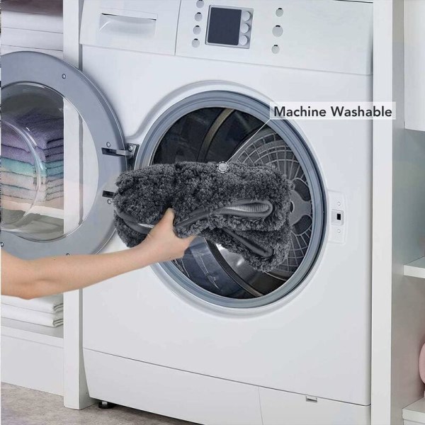 Badematte Absorberende sklisikker ekstra tykk dusjgulvmatte Chenille Kan vaskes i maskin (grå, 40_x_60_cm)