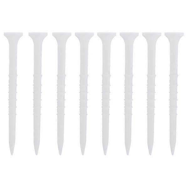 15 stk. Premium Golf-Tees i Plast Profesjonelt Golftilbehør 8.4X0.6CM White