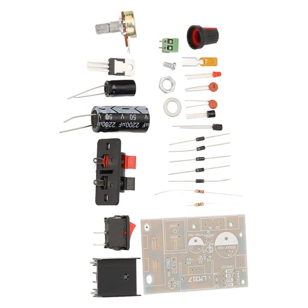 Justerbar DC Strømforsyning DIY Kit Kortslutningsbeskyttelse