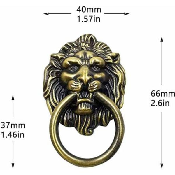 Painevalu Lion Head Retro -kotilaatikon oven kaapin kahva (8 kpl)