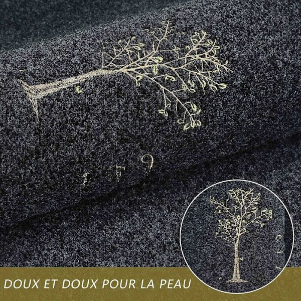 2 delar broderad Lucky Tree Ash Bottenmatta (40*120*1, 40*60*1) Dörrmatta Strip Matta