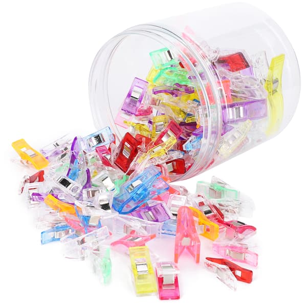 100 stk. farverige plastik quiltclips til DIY patchwork syning stofhåndværk