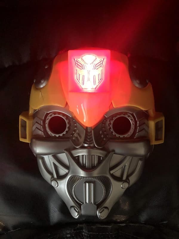 Lasten valaiseva naamio Transformers-asu Supersankarin valaiseva naamio Bumblebee