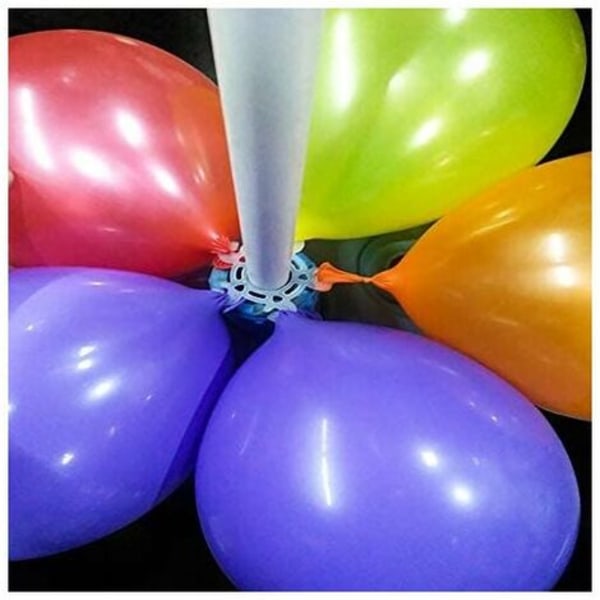 Ballongklemmer (120 stk), ballongkoblinger for dekorering av ballongbuer, ballongstangbraketter og ballongblomster