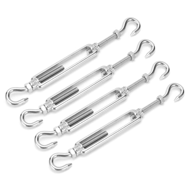 Rustfrit stål hardware sæt 4 stk. krog til krog spændeskrue M6 kabel wire spænding
