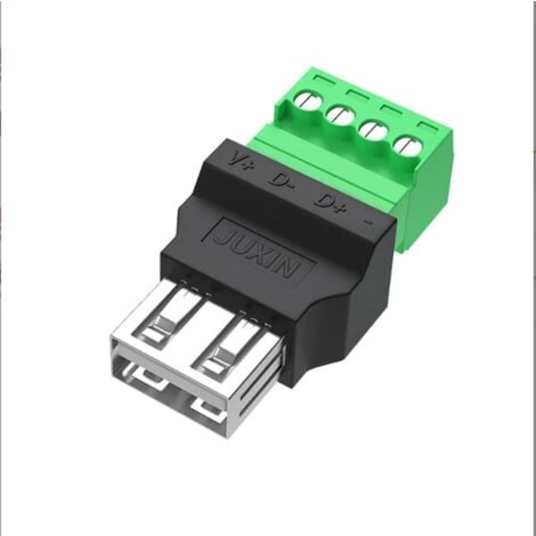 4 STK loddefri USB-kontakt, USB-kontakt for mobiltelefontastatur og mus, (hun)