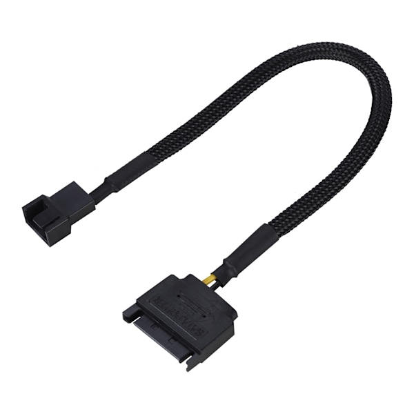 5-pakkauksen SATA 15-nastainen 4-nastaiseen jäähdytystuulettimen virta-adapterikaapeli - 22AWG-kaapeli