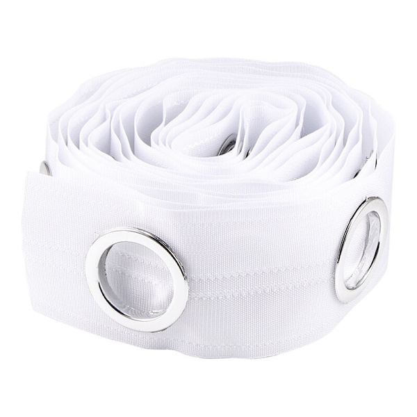 Grommet Tape Eyelet Gardin Gardin Trim Strip Grommet Top Tape Plissekrok Gardintilbehør, 5m hvit，