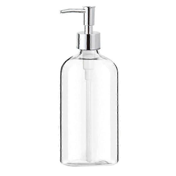 Sæbedispenser Klar Glas Sæbedispenser med Pumpe 16 Oz Genopfyldelig Flydende Håndsæbedispenser til Badeværelse Køkken Transparent color