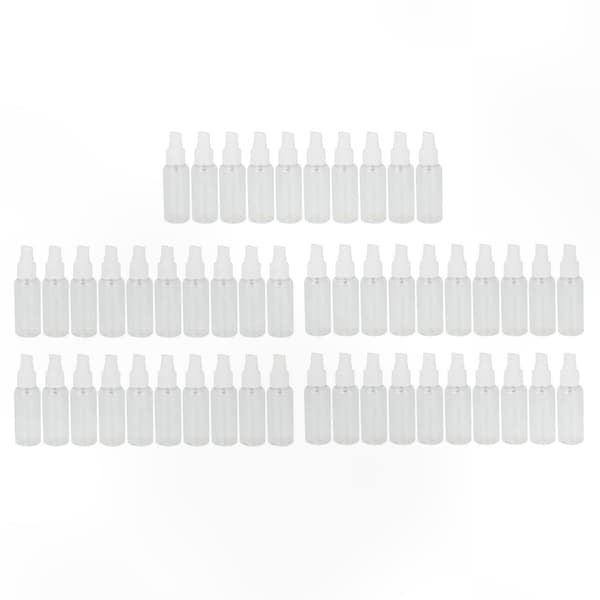 50-pack 50 ml plastsprayflaskor påfyllningsbar finfördelare med fin dimpump parent