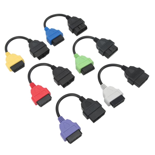 6 stk. OBD2 Kabeladapter Professionel Diagnostisk Scannerkabel til Fiat