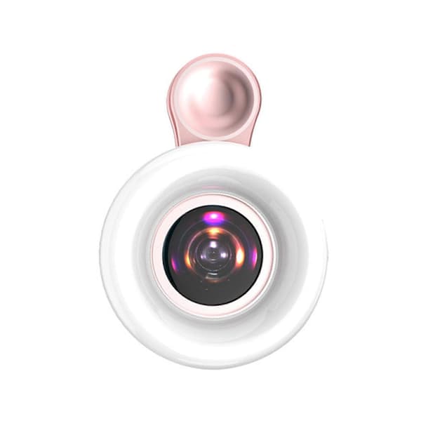 Universal mobiltelefon fyldlys 15x makroobjektiv bred makro til Android Pink Pink